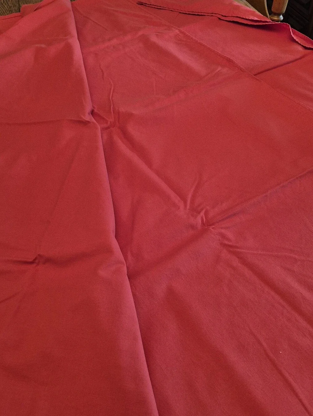 2 Bright Red Fabric Tablecloths - 100